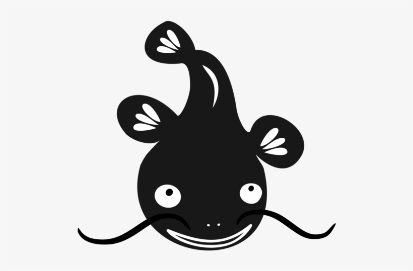 Blue Catfish Cartoon Drawing Silhouette - Catfish Cartoon, transparent png