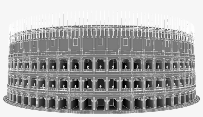 Colosseumwireframe, transparent png