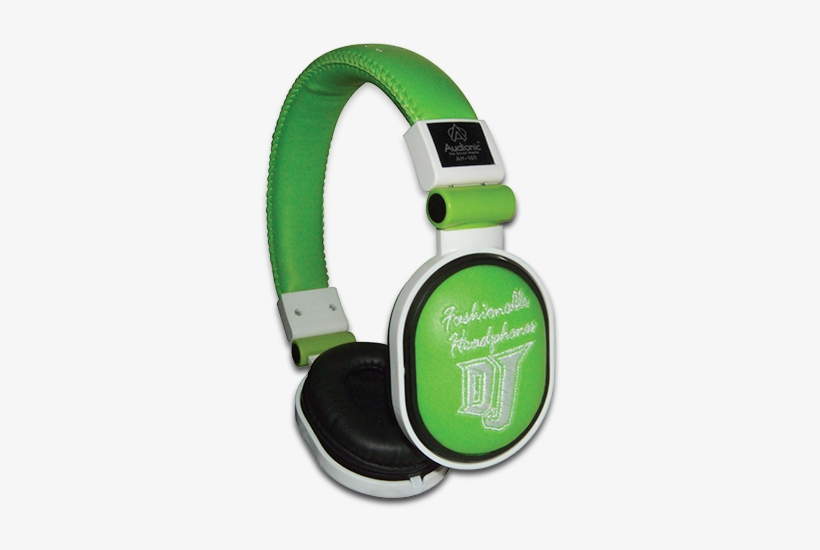 The Green Dj-headphones With Black Outlining Outlook - Disc Jockey, transparent png