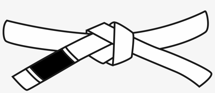 Image Black And White Stock File Bjj White Svg Wikimedia - Jiu Jitsu Belt, transparent png