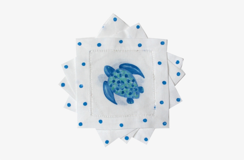 Blue And Turquoise Sea Turtle Cocktail Napkins - Green Sea Turtle, transparent png