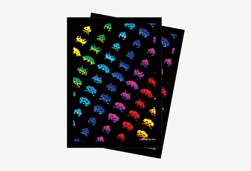 Turn One Space Invaders Standard Size Rainbow Attack - Turn One Card Sleeves: Space Invaders Rainbow Attack, transparent png