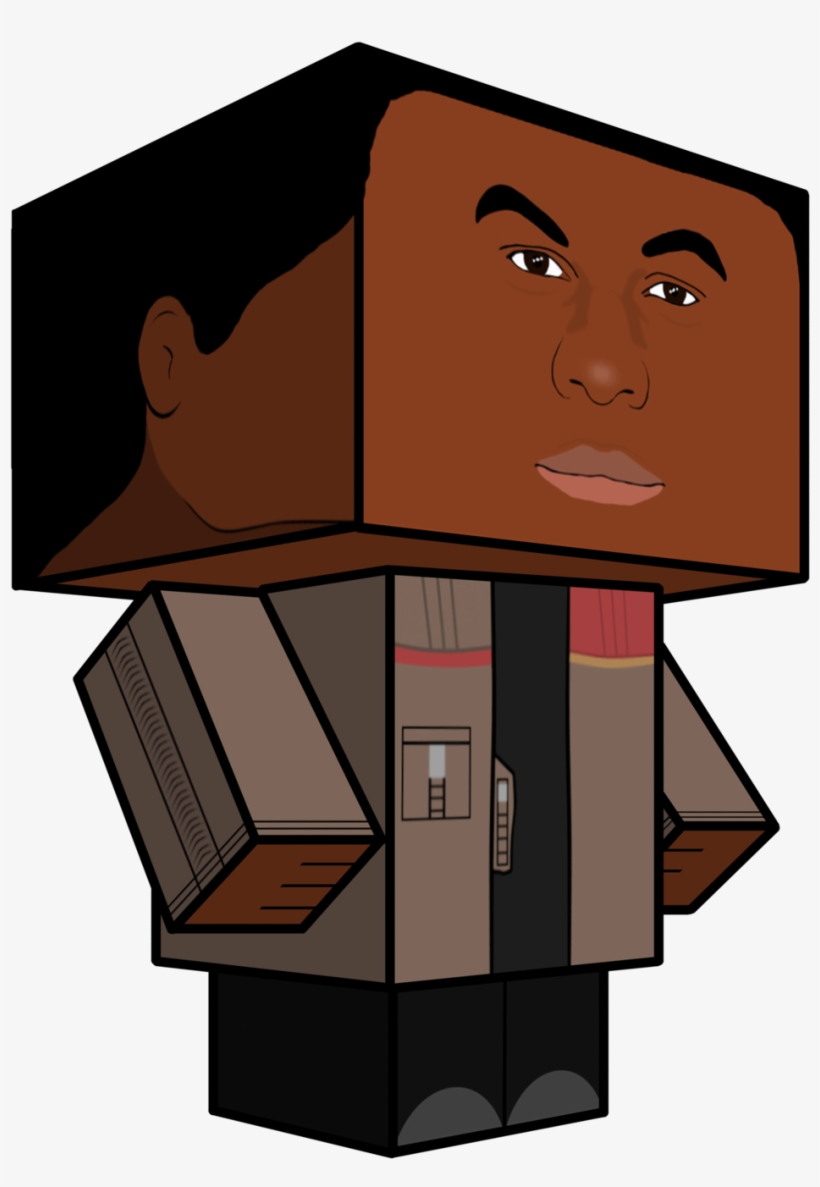 Cubeecraft Finn Star Wars Episode Vii By Jagamen On - Paper Toy Mandela, transparent png