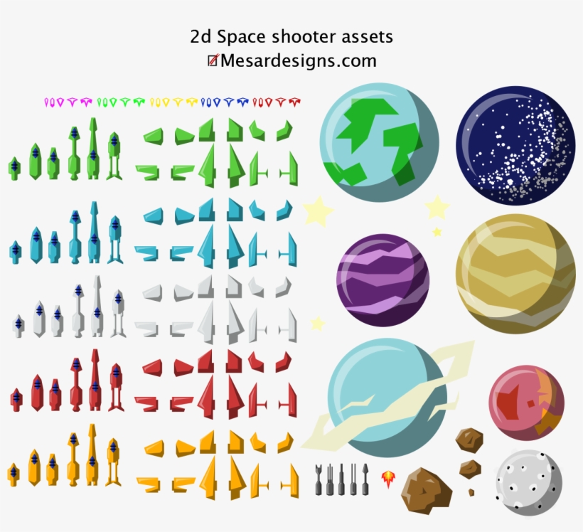 Vector Spaces Shooter - 2d Space Shooter Assets Free, transparent png