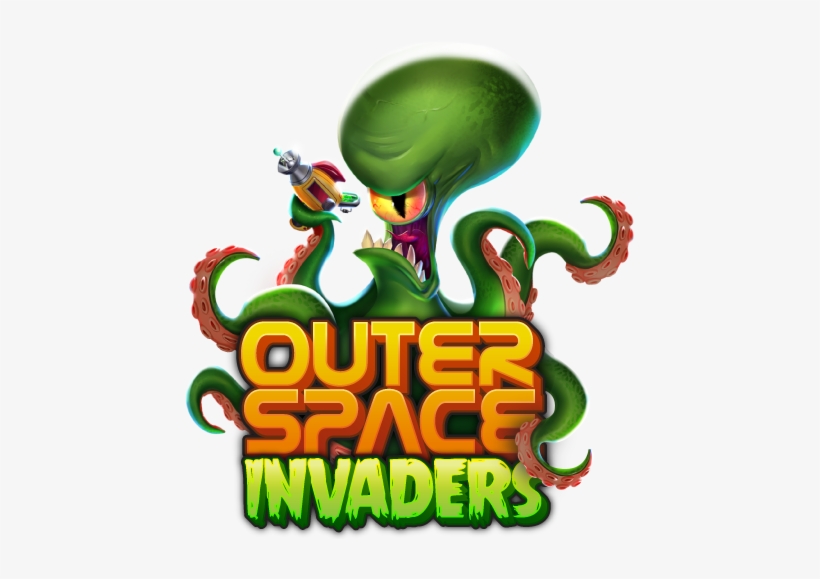 Game Logo, Poster, & Icon - Outerspace Invaders Slot, transparent png