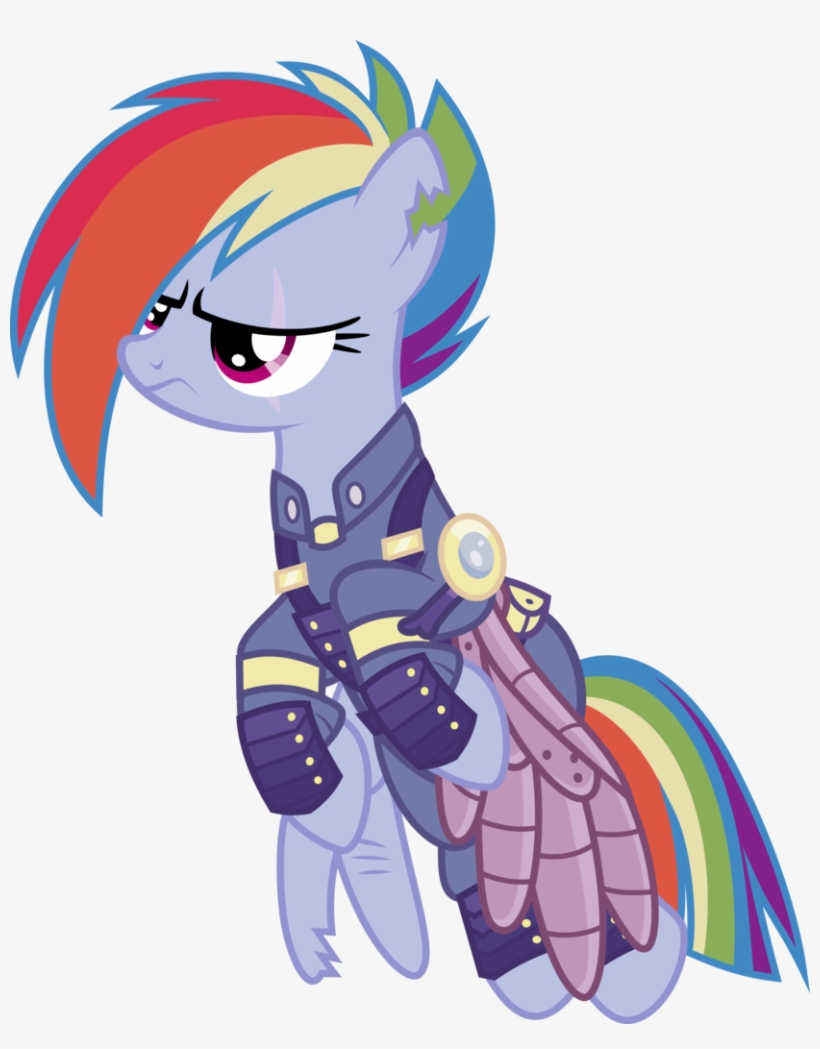 Dragon Cartoon Clip Art - Rainbow Dash War Vector, transparent png