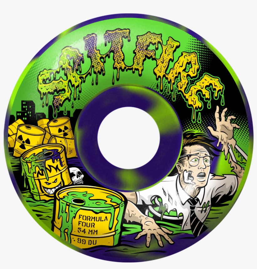 Spitfire 52mm Toxic Apocalypse Formula Four Wheels - Skateboard Wheels, transparent png