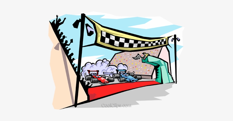 Finish Line At Raceway Royalty Free Vector Clip Art - Finish Line Clip Art, transparent png