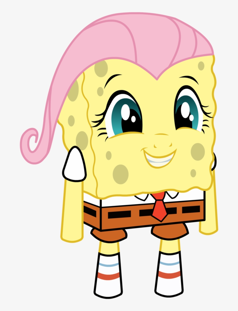 Artist Needed, Fluttershy, My Waifus Have Fused, Safe, - Spongebob Patrick And Garry, transparent png