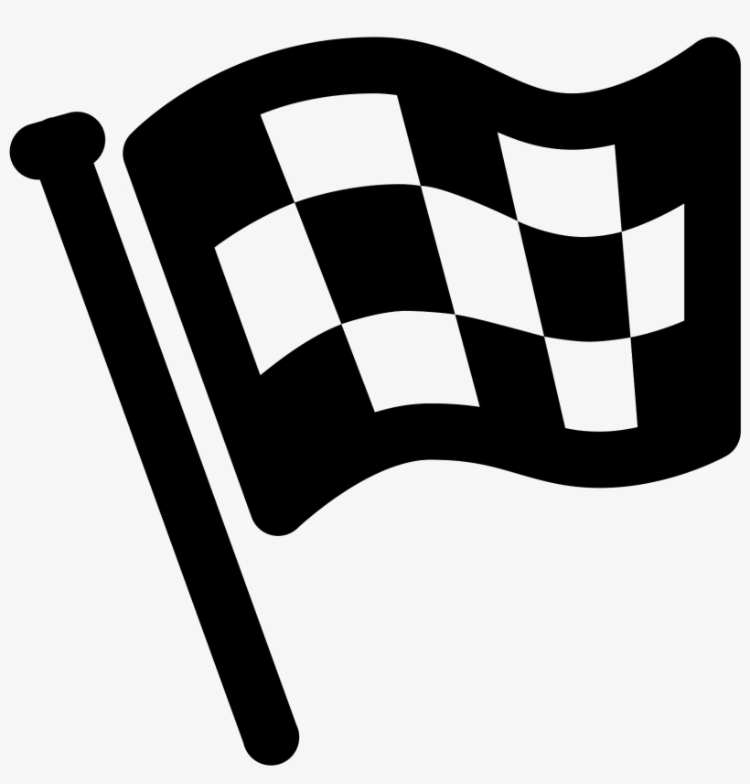 Finish Flag Icon - Black White Flag Icon, transparent png