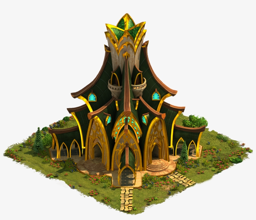 01 Town Hall Elves 13 Cropped - Elvenar Buildings, transparent png