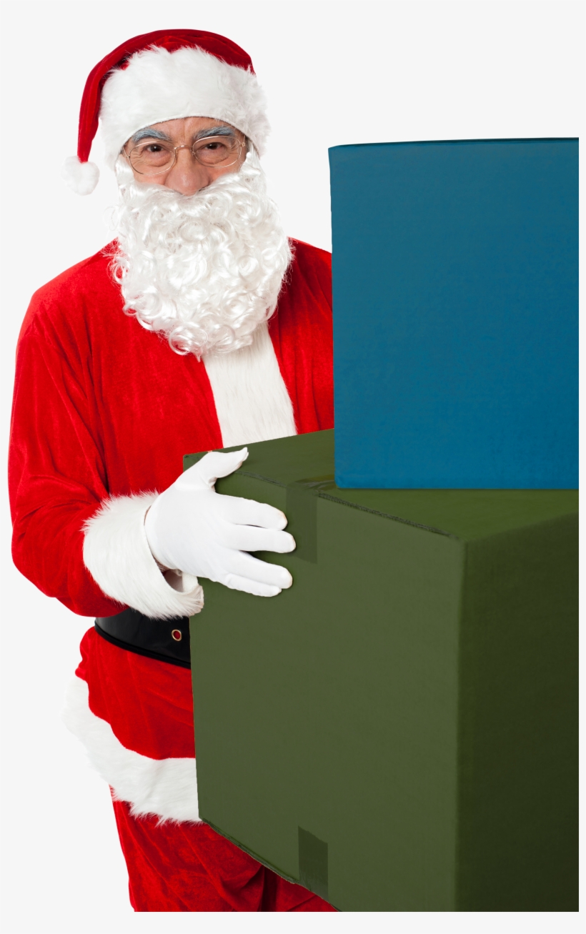 Santa Claus With Gifts - Santa Claus, transparent png