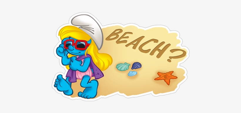 Viber Sticker «summer Smurfs» - Smurfs Summer, transparent png