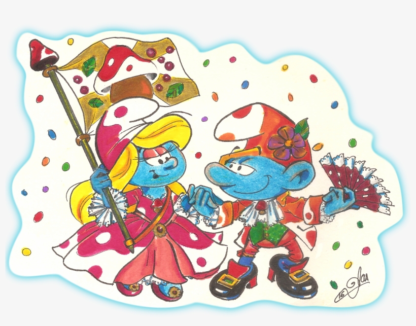 Carnival Smurfs, transparent png