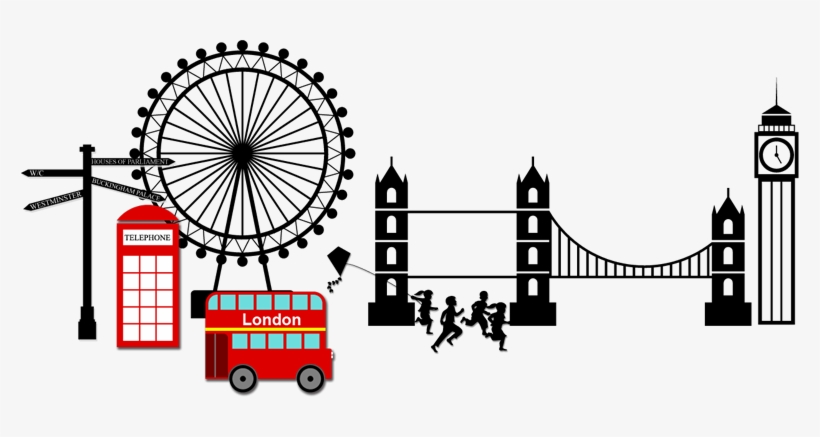 Orange Hot Air Balloon London Landscape - International Day Of Foreign Languages, transparent png