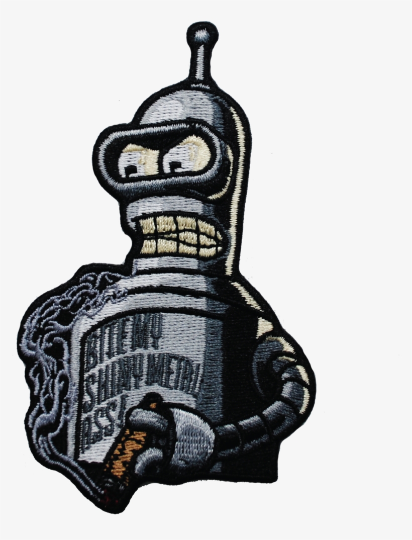 Bender Bending Rodriguez Patch - Bender, transparent png