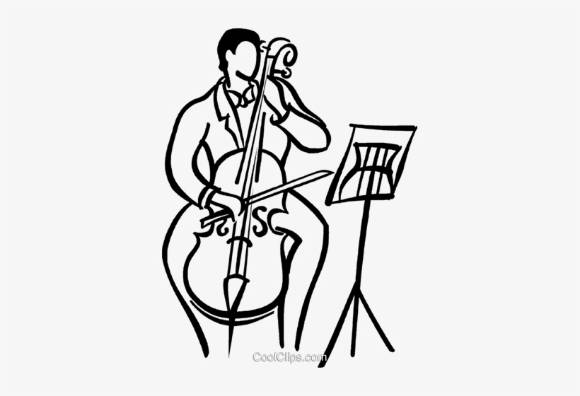 Person Playing The Cello - Person Playing Cello Clipart, transparent png