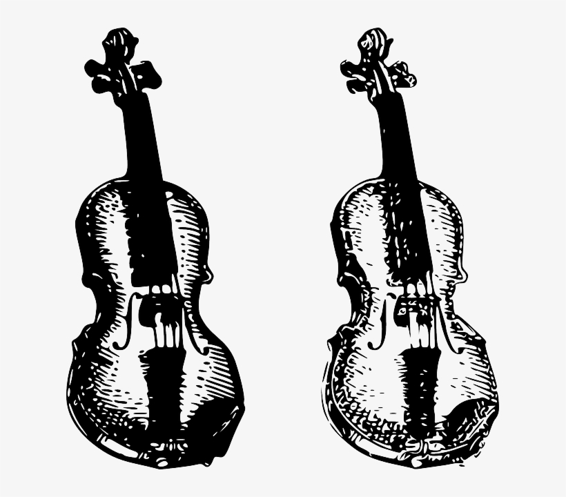 Music, Two, Cello, Violin, Instrument, Classical - Violin Clip Art, transparent png