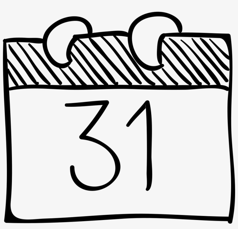 Halloween October 31 Calendar Page Sketch Comments - Calendar Sketch Png, transparent png