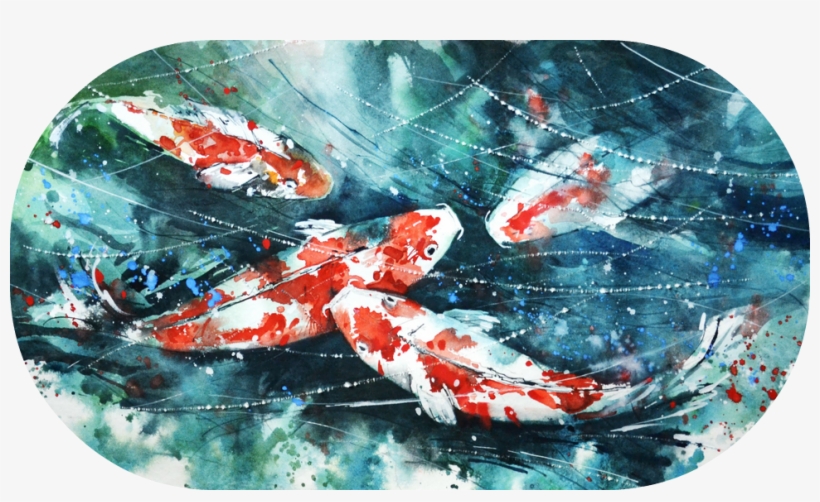 Kc - Koi Fish Watercolor, transparent png