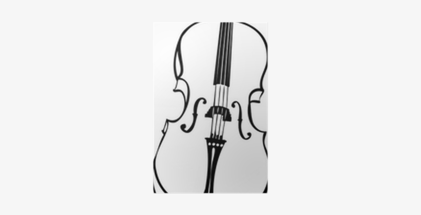 A Sketch Of Musical String Instrument Stringed Cello - Music, transparent png