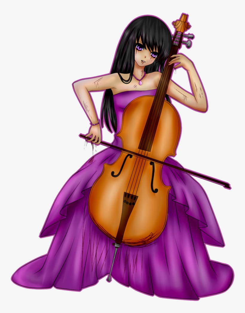 Rubyblossomva, Background Human, Blood, Bow , Cello, - Cartoon, transparent png