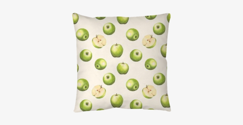 Hand-drawn Watercolor Seamless Pattern With Green Apples - Watercolor Painting, transparent png