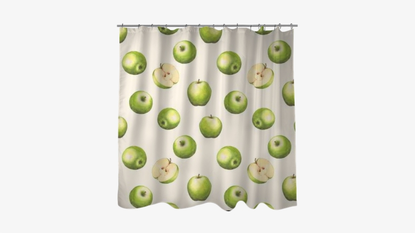 Hand-drawn Watercolor Seamless Pattern With Green Apples - Granny Smith, transparent png