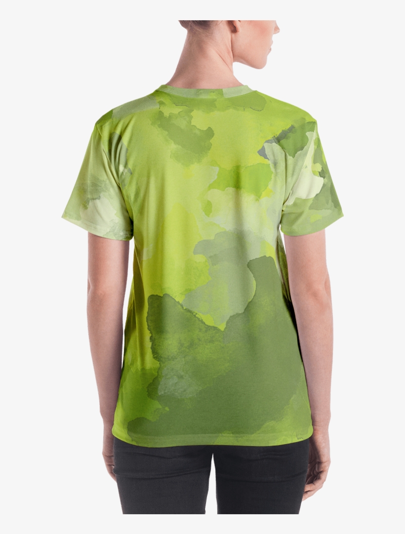 Apple Green Watercolor Women's T Shirt T Shirt Zazuze - T-shirt, transparent png