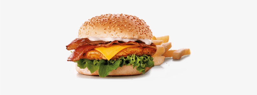 Chicken Bacon Cheese Burger - Bacon, transparent png