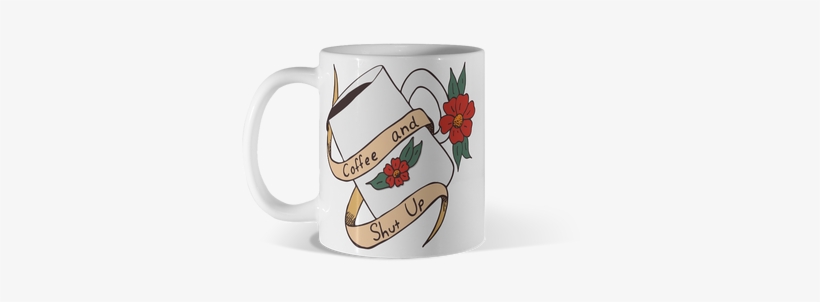 Elegant Whimsical Grey Watercolor Roses $15 By Inovarts - Coffee Cup, transparent png