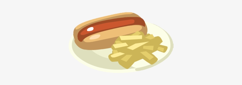 Hotdog And Fries - Fast Food, transparent png