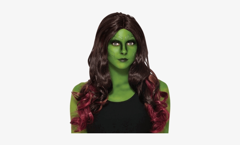 Adult Gamora Wig - Guardians Of The Galaxy Women's Gamora Wig, transparent png