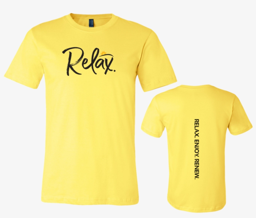B C 3001 Yellow Relax - T-shirt, transparent png