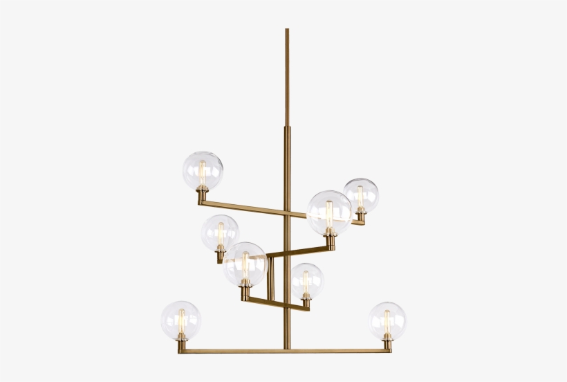 Gambit Chandelier Clear Aged Brass 2700k 90 Cri T6 - Gambit Tech Lighting, transparent png