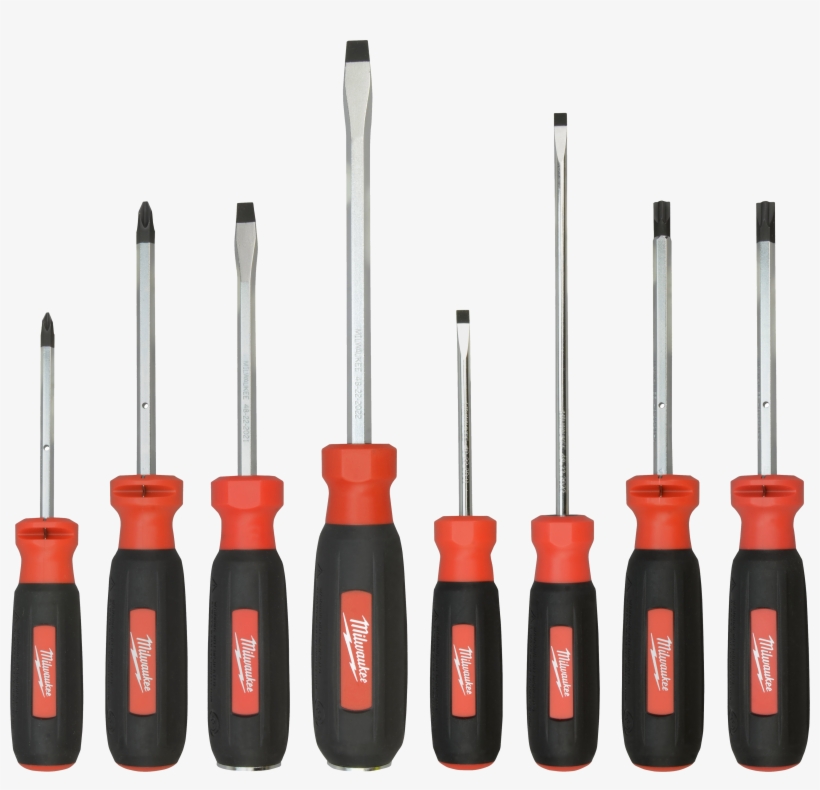Milwaukee 48-22-2008 8 Pc Screwdriver Set, transparent png
