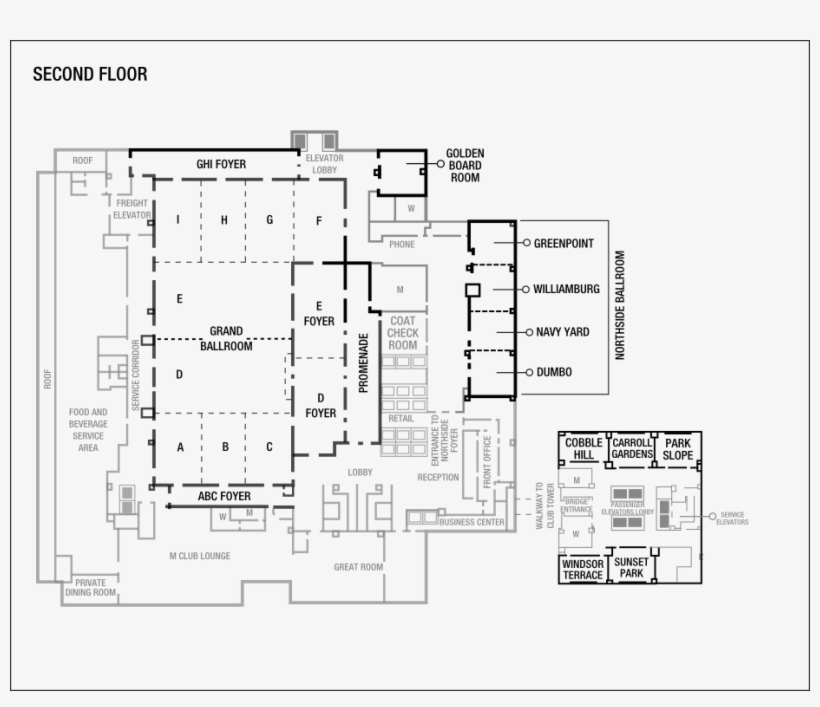 Meeting Room Floor Plans0 - Hotel Brooklyn Bridge Plan, transparent png