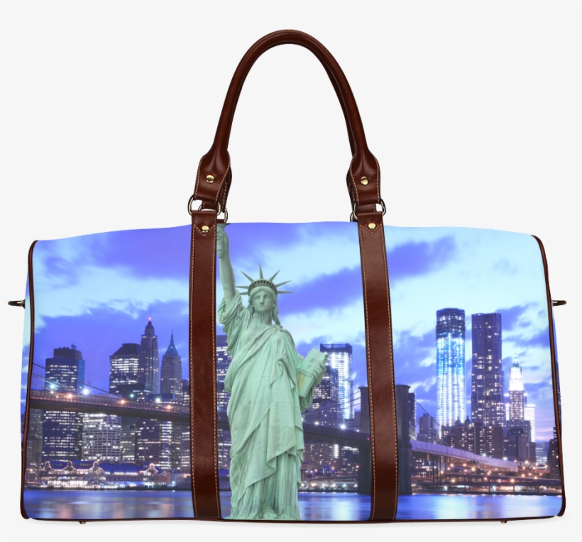 Brooklyn Bridge And The Statue Of Liberty , New York - Poster: Zigi's Brooklyn Bridge And Manhattan Skyline, transparent png