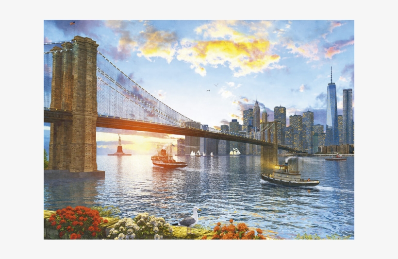 Brooklyn Bridge - Educa Childrens 4000 Brooklyn Bridge Puzzle Piece, transparent png