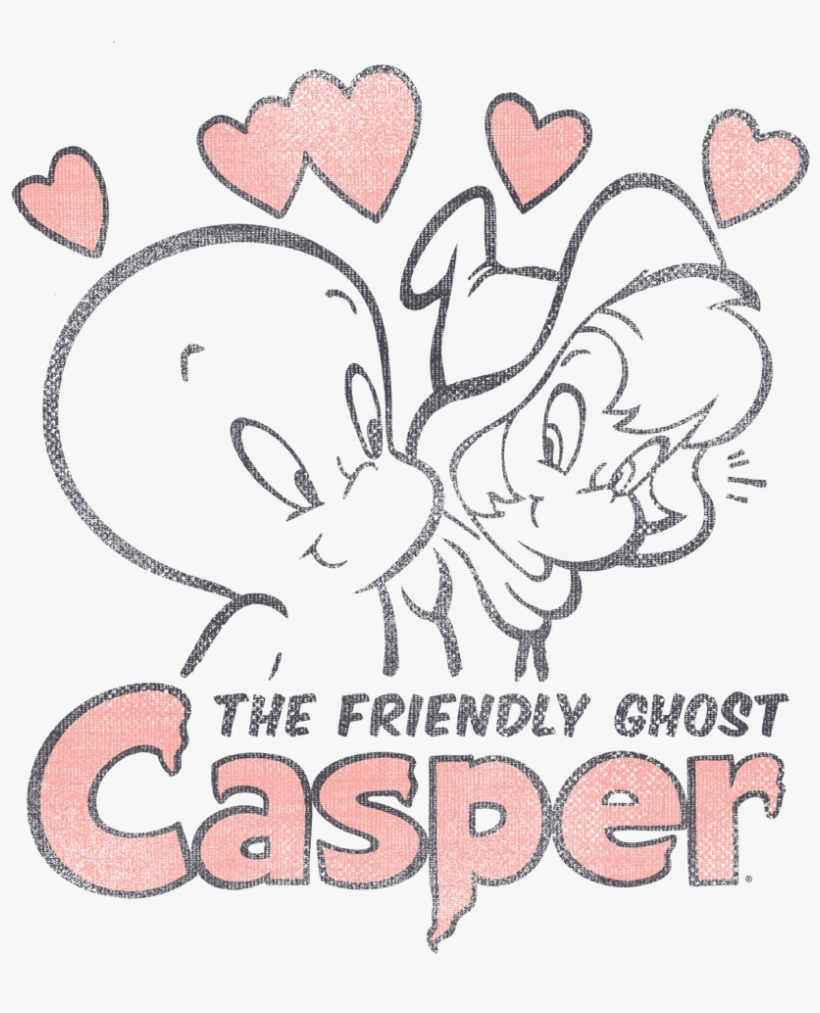 Casper The Friendly Ghost Hearts Men's Long Sleeve - Casper The Friendly Ghost T Shirt, transparent png