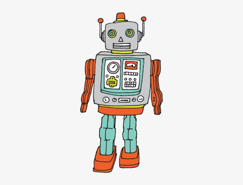 Robot - Tattly Temporary Tattoos, Robot, 5ml, transparent png