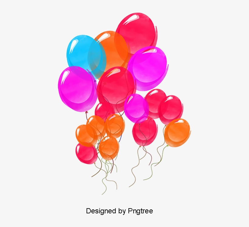 Hand-painted Watercolor Balloon Illustration, Hand - Watercolor Painting, transparent png