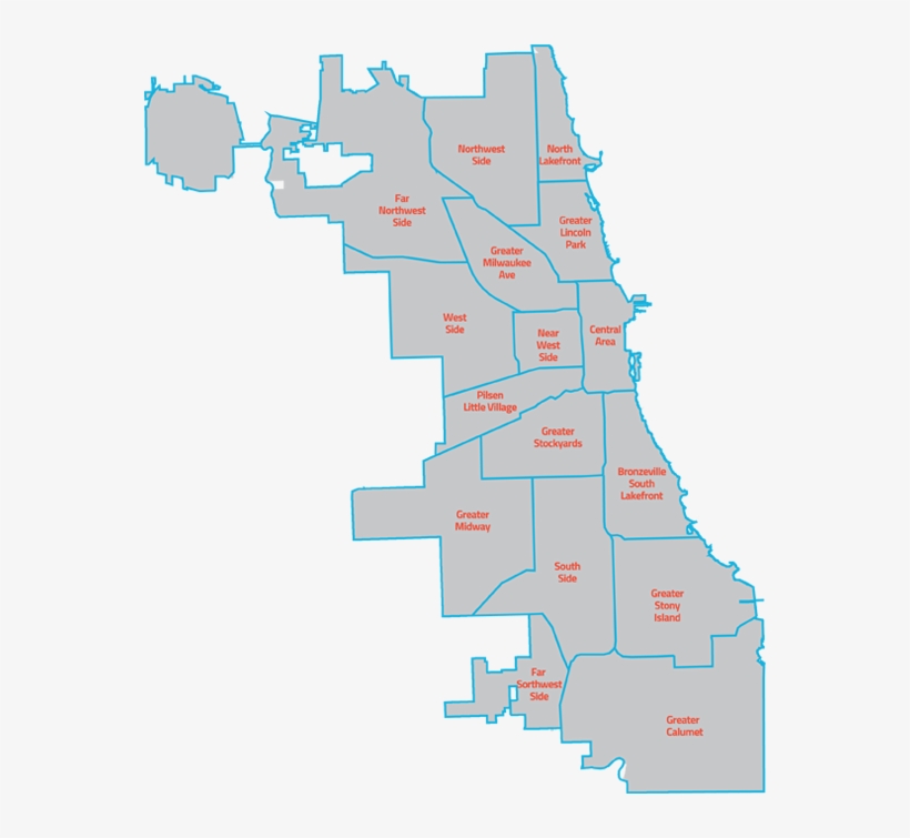 Far Northwest Side - Chicago Neighborhood Map Png, transparent png