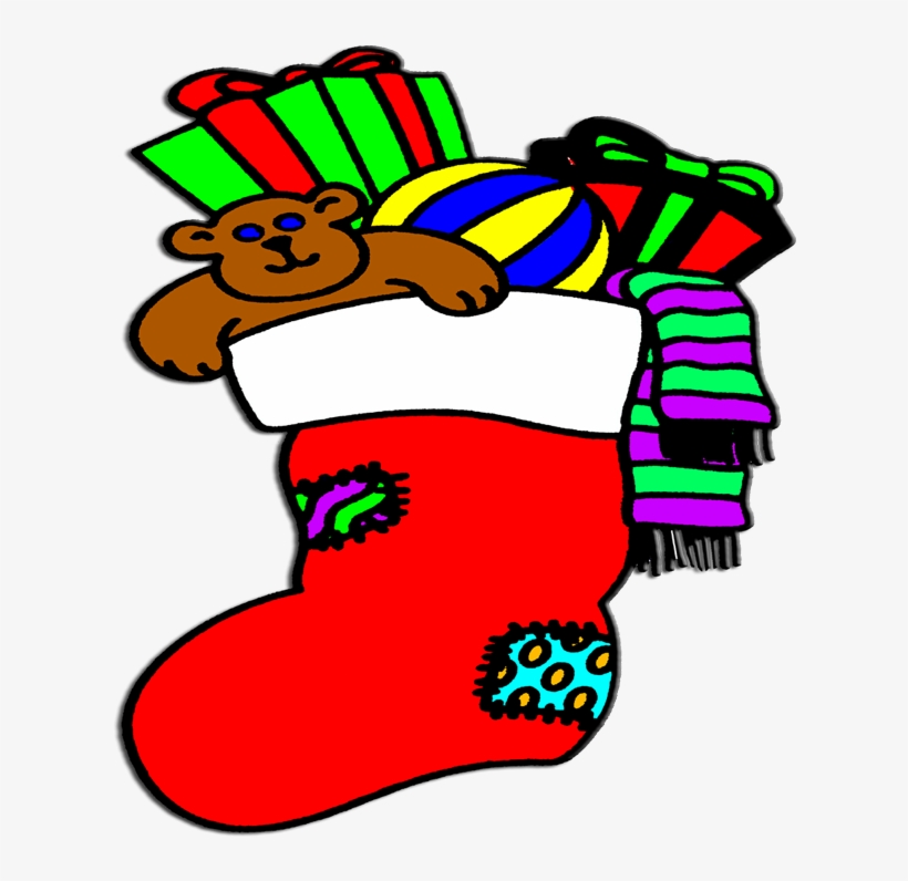 Stuffed Christmas Stocking Gifts For Him - Clipart Christmas Stockings Transparent, transparent png