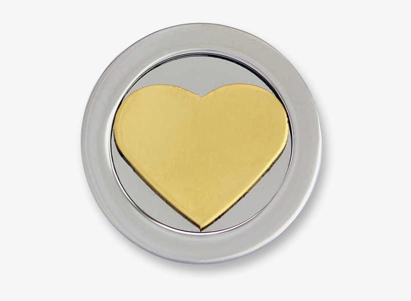 3d Heart Stainless Steel Gold Plated - Steel, transparent png