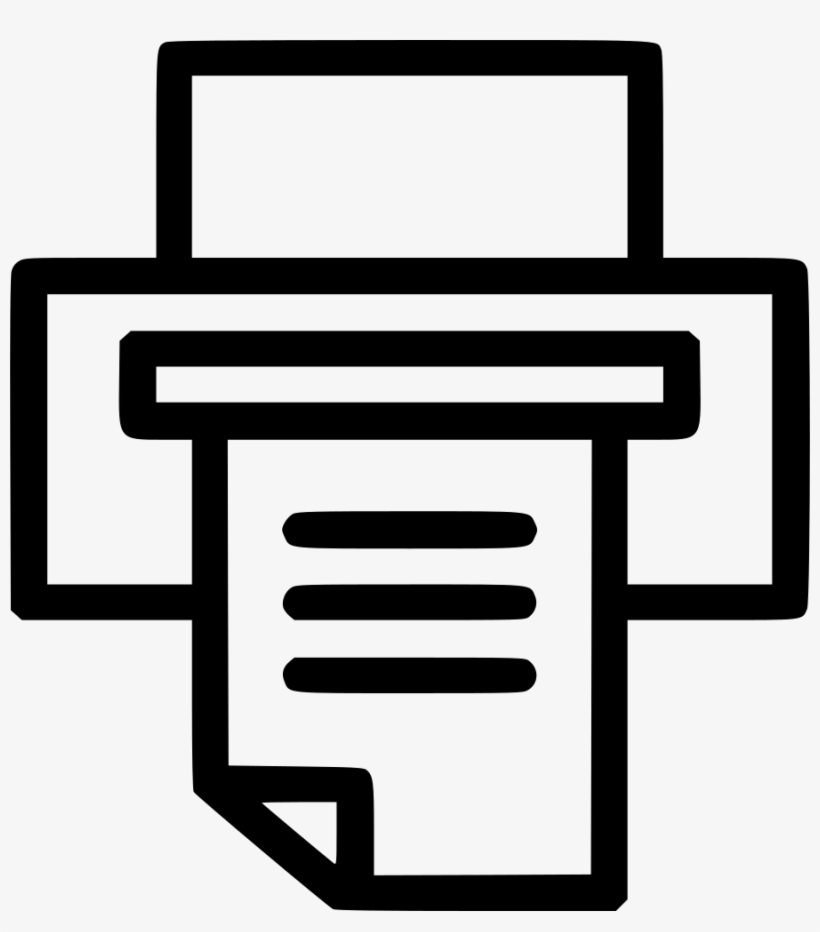 Png File - Black And White Printer Icon, transparent png