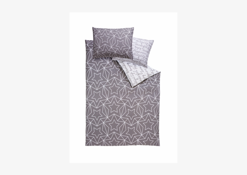 Queen Reversible Cotton Duvet Cover, Gray/white - Meradiso Renforcé-bettwäsche, 155 X 220 Cm - Bettwäsche, transparent png