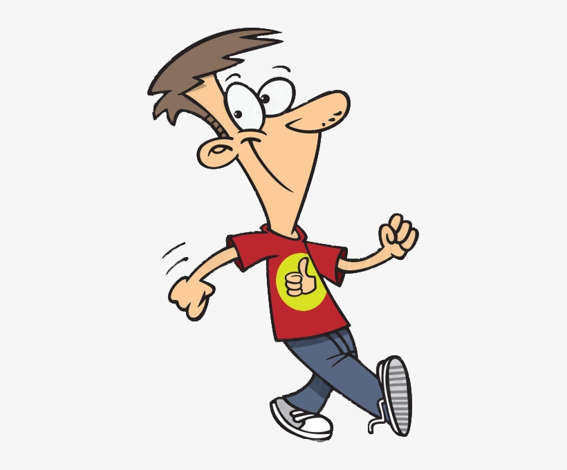 Go To Image - Clip Art Guy Walking, transparent png