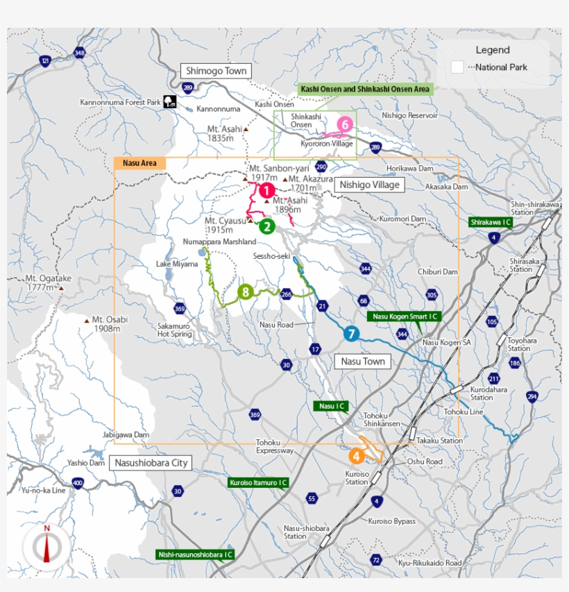 Nasu Area Kashi Onsen And Shinkashi Onsen Area Kashi - National Park, transparent png