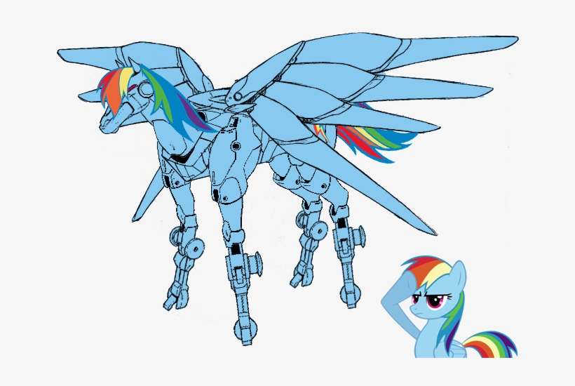 Mecha Rainbow Dash - Cartoon, transparent png